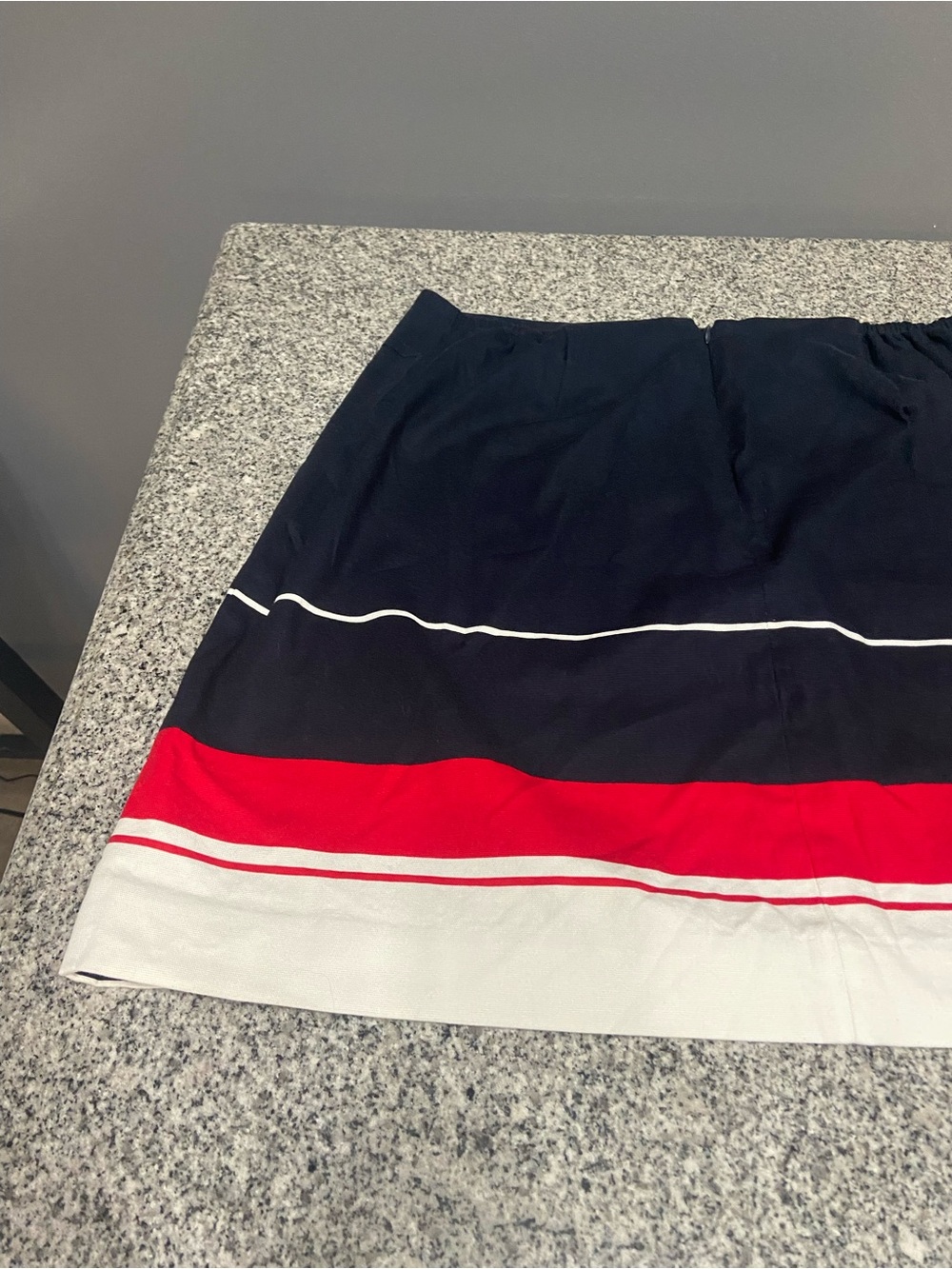 Vintage TALBOTS Womens Petites Nautical Sailboat Skirt Navy Blue Red White 14WP - Picture 6 of 16